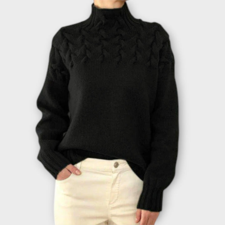 Maya™ - Women's Sweater with Braided Details
