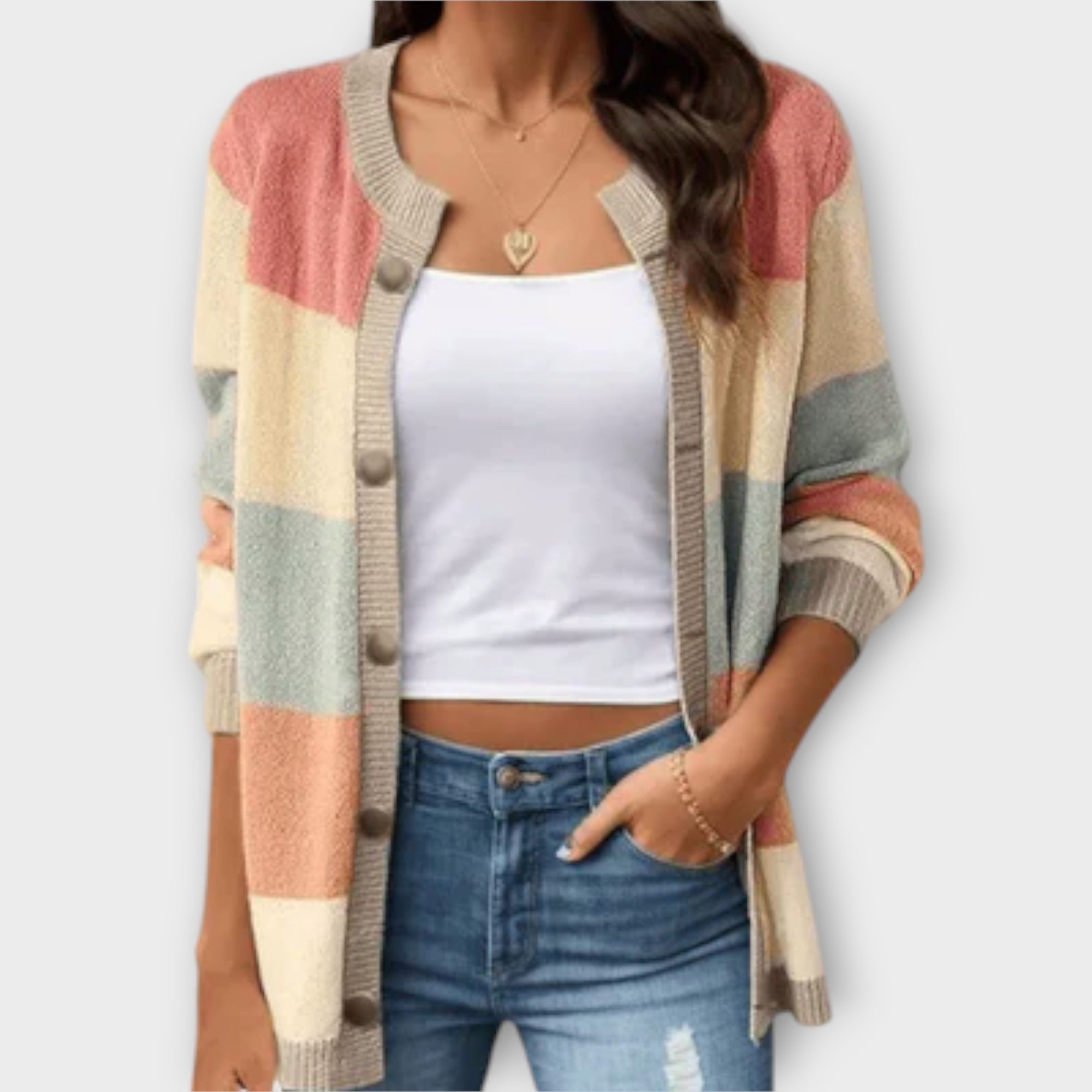 Maya™ - Striped Cardigan