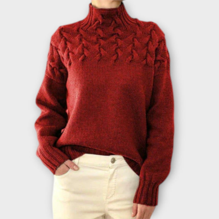 Maya™ - Women's Sweater with Braided Details
