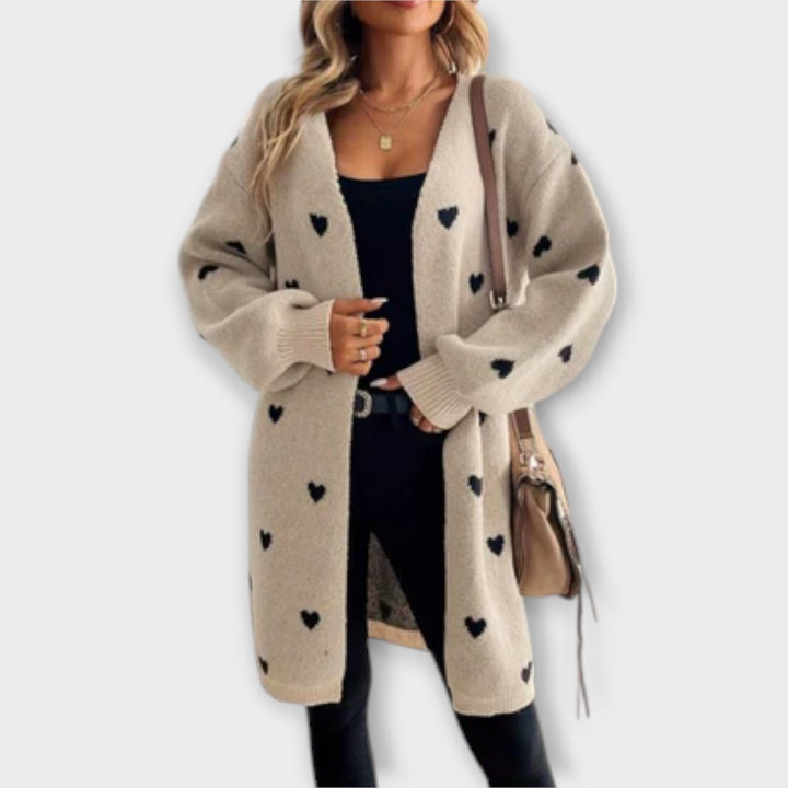 Maya™ - Cardigan with Heart Pattern