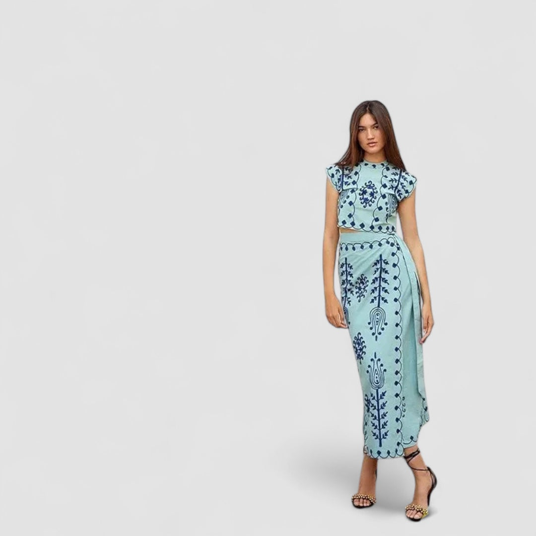 Maya™ | Camilla - Printed Top and Skirt