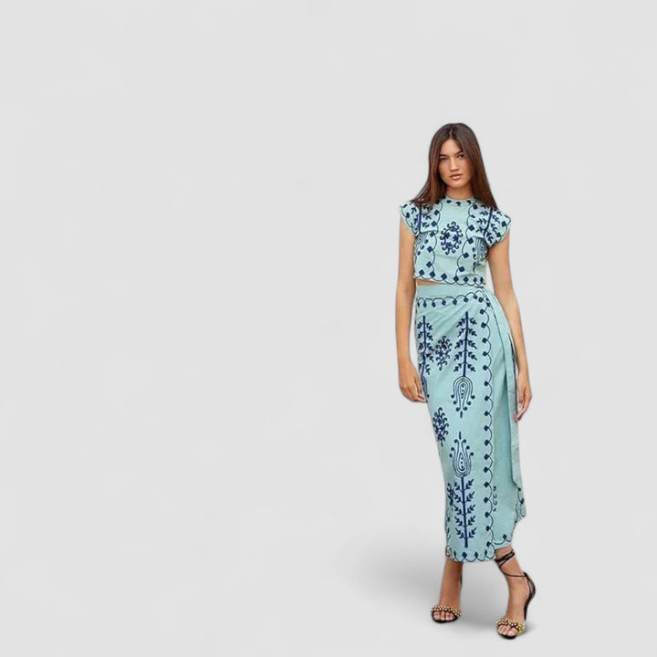 Maya™ | Camilla - Printed Top and Skirt