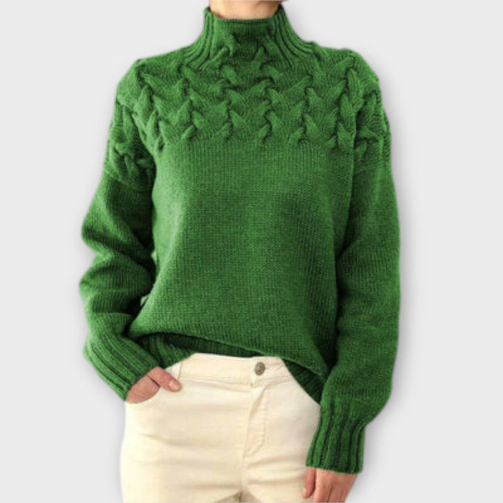 Maya™ - Women's Sweater with Braided Details