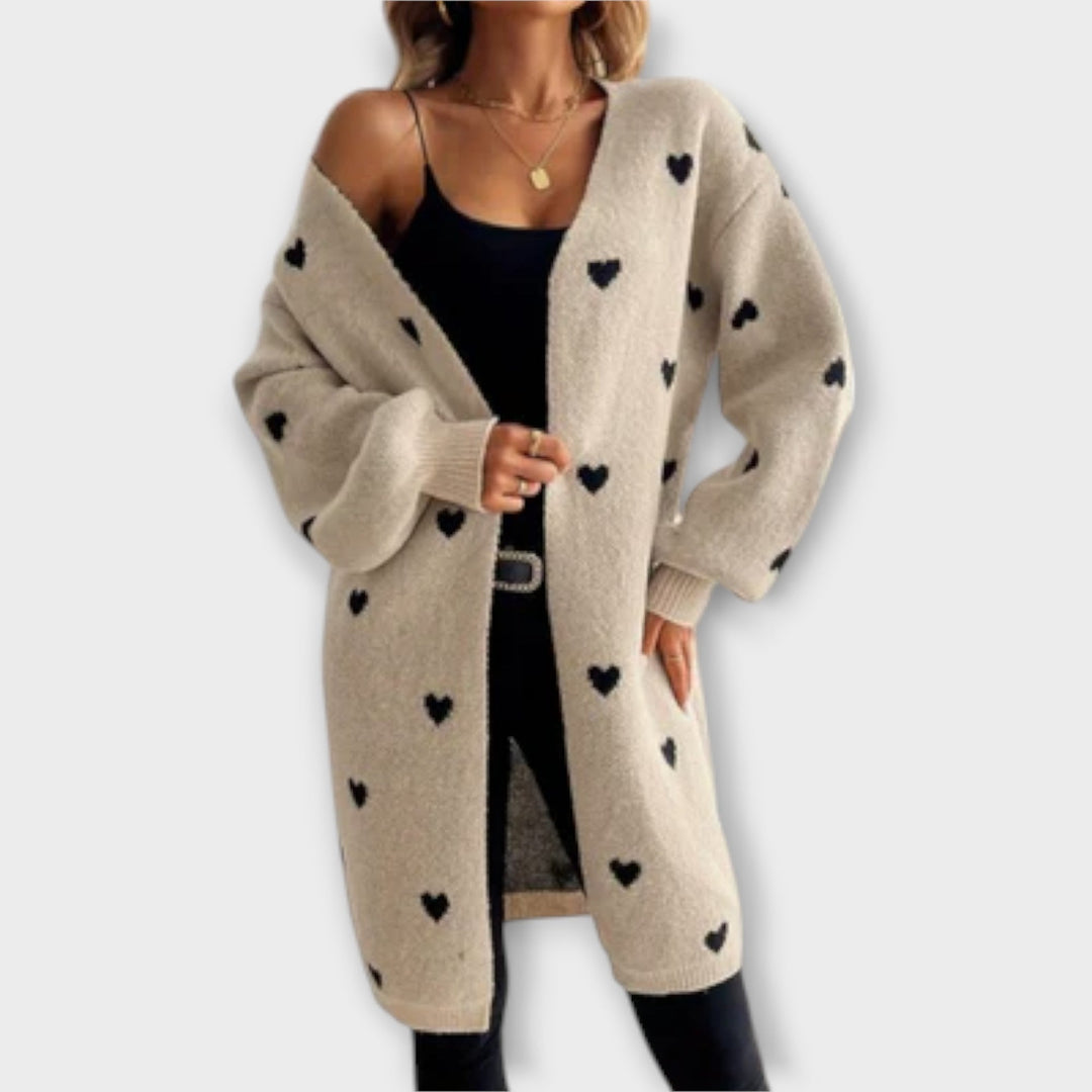 Maya™ - Cardigan with Heart Pattern