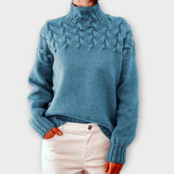 Maya™ - Women's Sweater with Braided Details