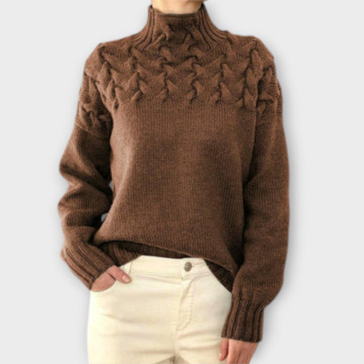 Maya™ - Women's Sweater with Braided Details