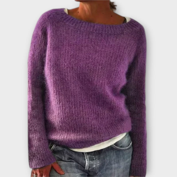 Maya™ – Solid Color Knit Sweater