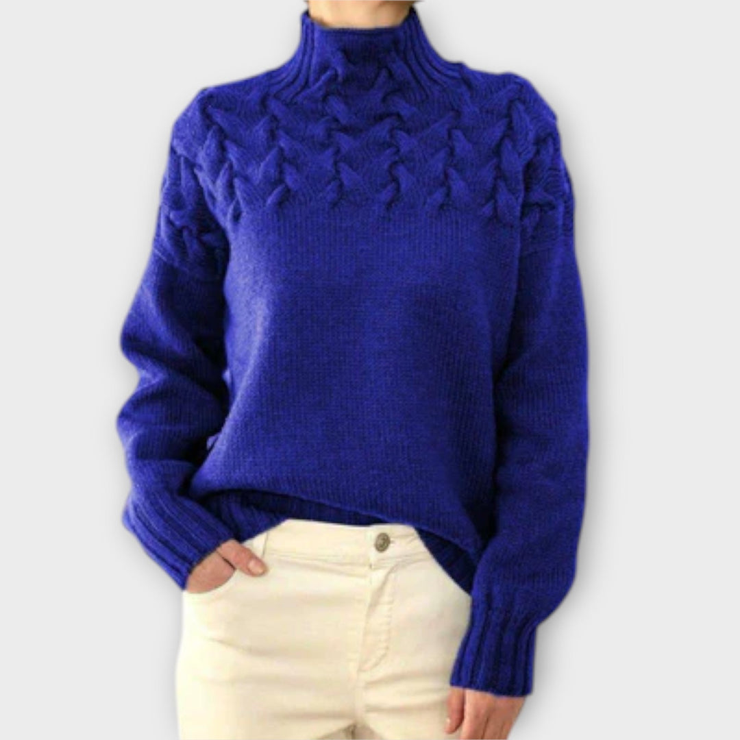 Maya™ - Women's Sweater with Braided Details