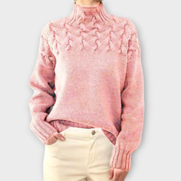 Maya™ - Women's Sweater with Braided Details