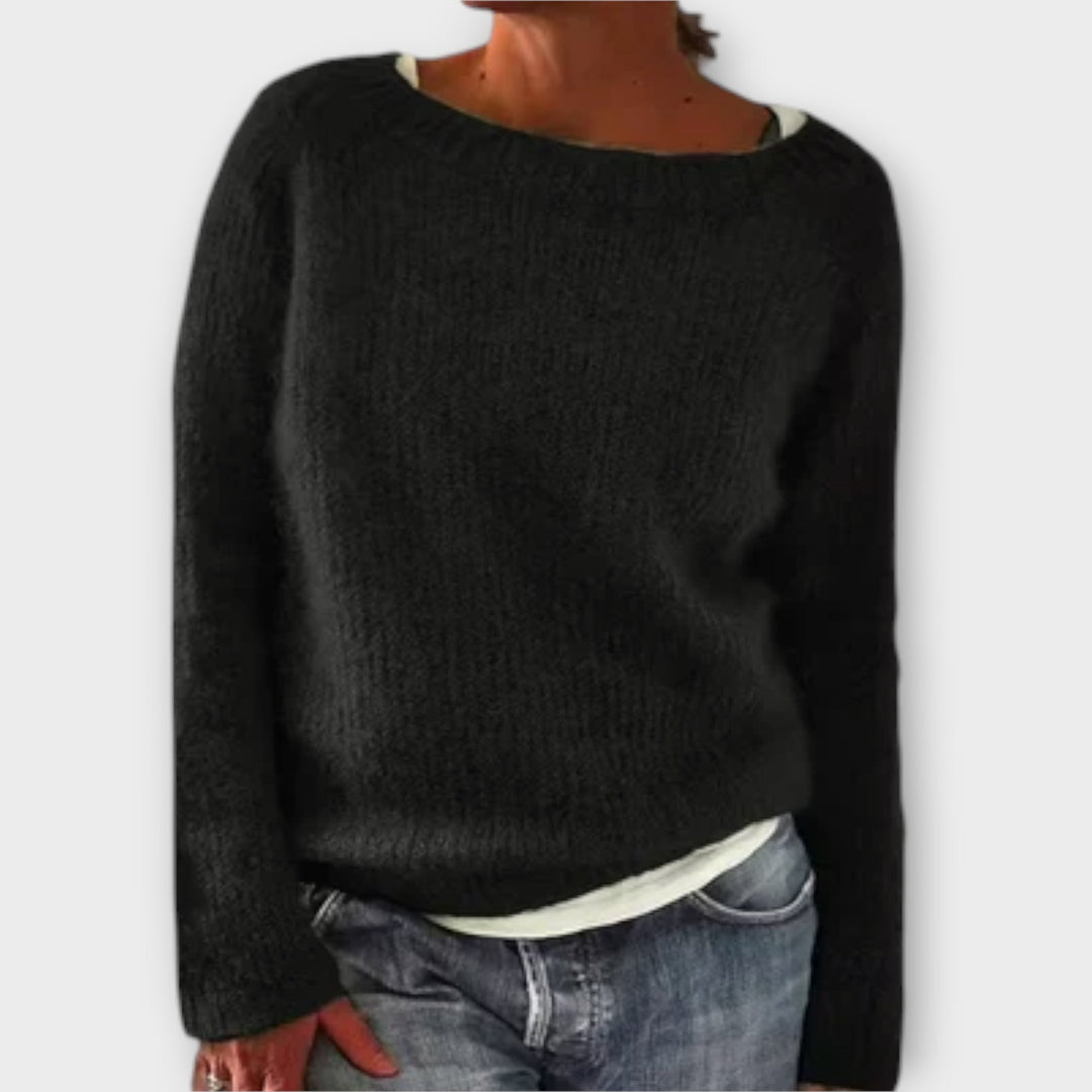 Maya™ – Solid Color Knit Sweater