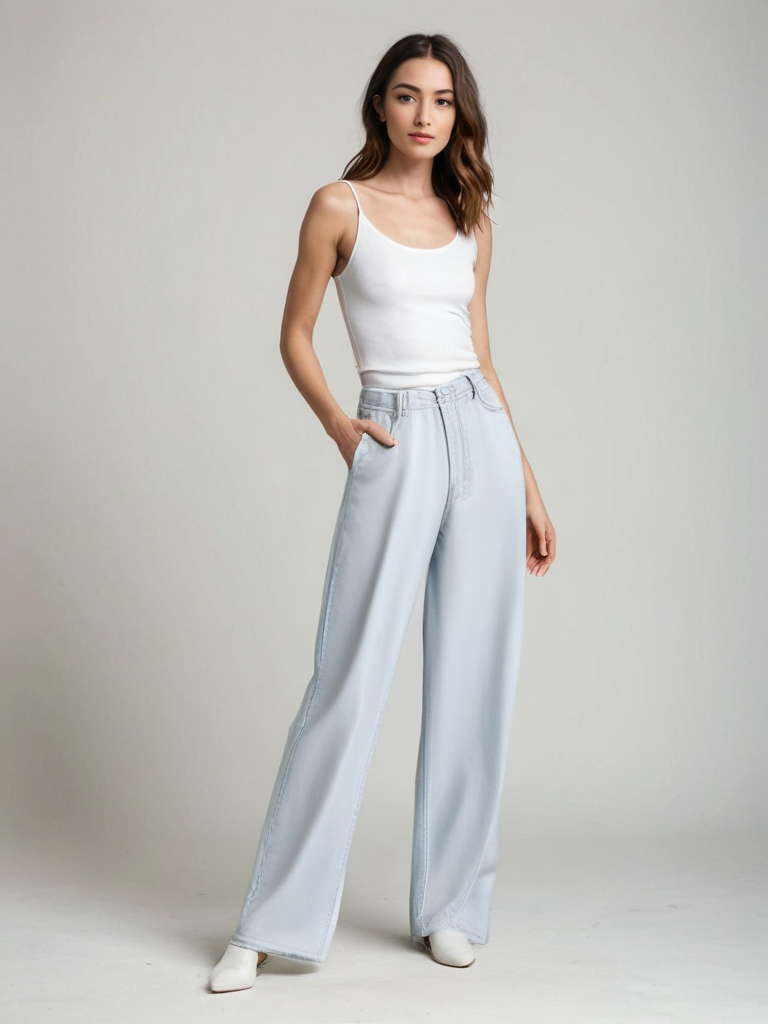 Maya™ | Flared Jeans Ice Blue