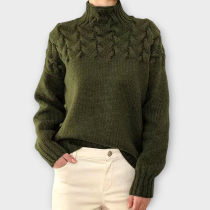 Maya™ - Women's Sweater with Braided Details