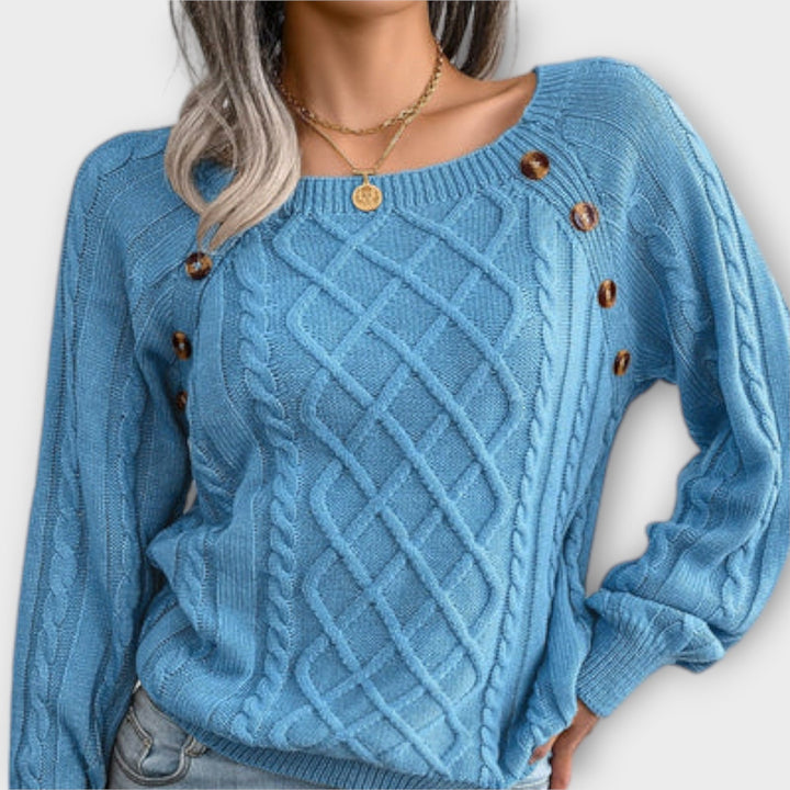 Maya™ - Knitted Sweater with Buttons