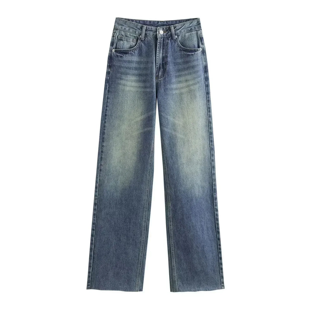 Maya™ | Wide Jeans with Worn Effect