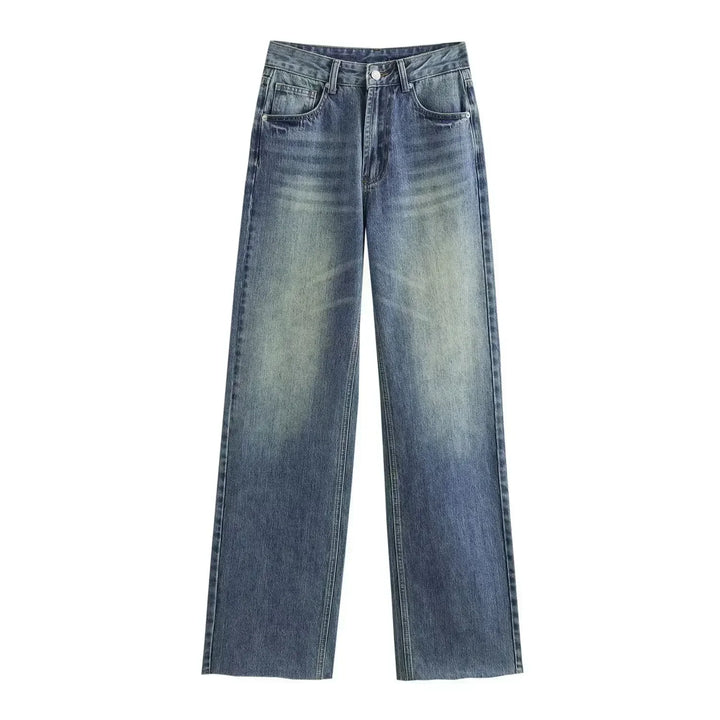 Maya™ | Wide Jeans with Worn Effect
