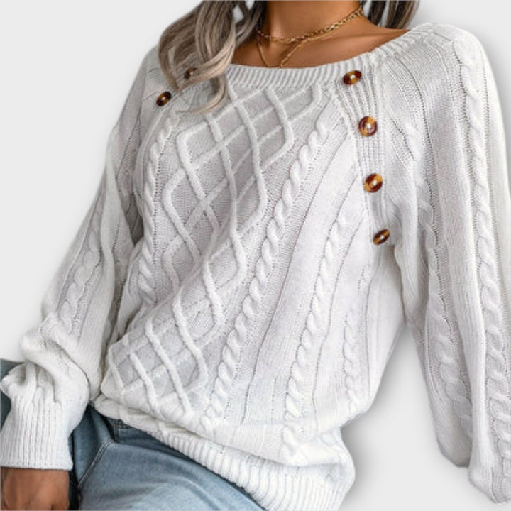 Maya™ - Knitted Sweater with Buttons