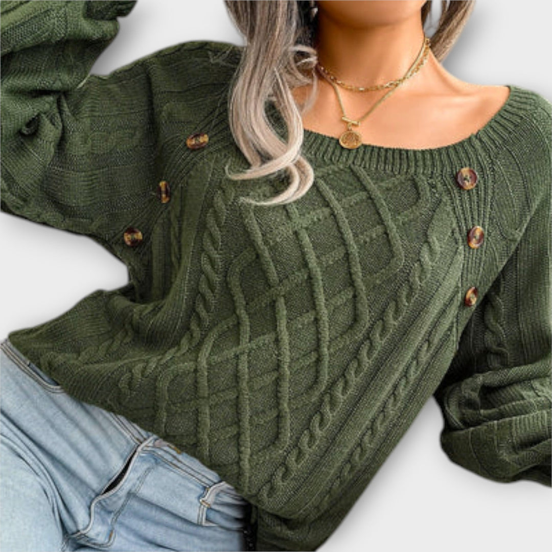 Maya™ - Knitted Sweater with Buttons
