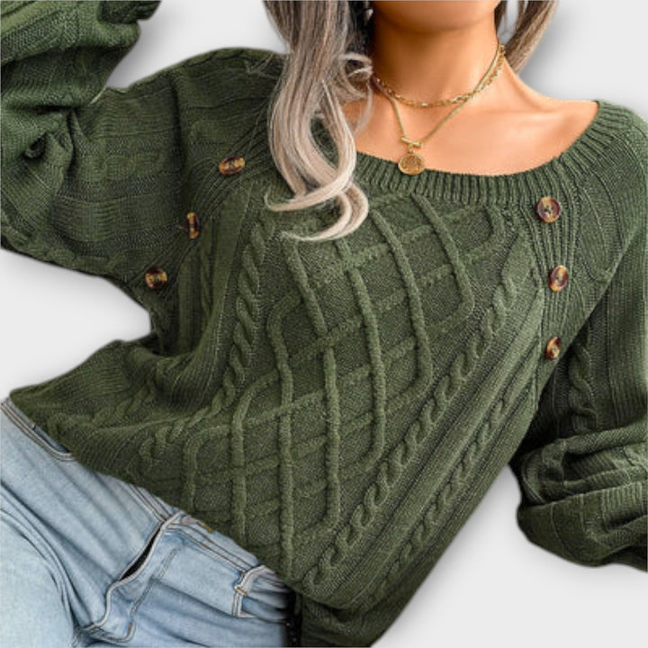 Maya™ - Knitted Sweater with Buttons