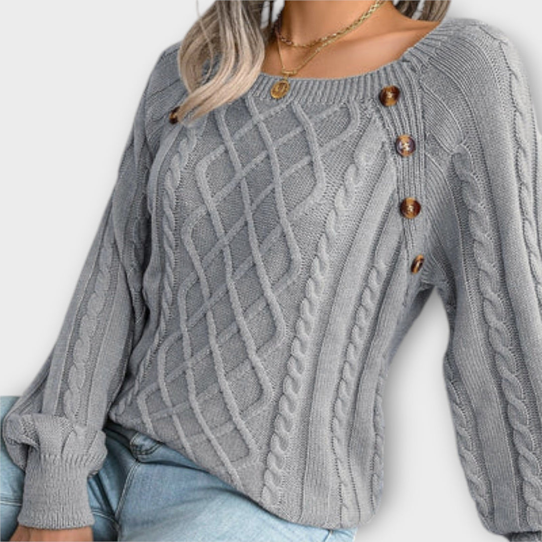 Maya™ - Knitted Sweater with Buttons