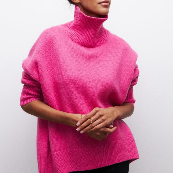 Maya™ - Comfortable High Neck Sweater