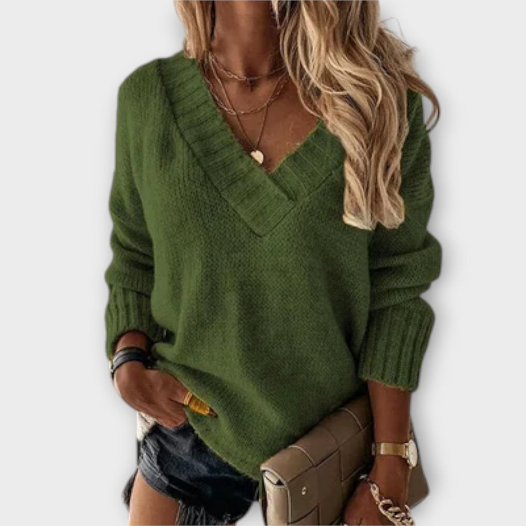 Maya™ Cozy V-Neck Sweater