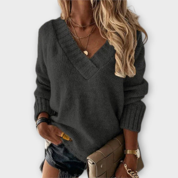Maya™ Cozy V-Neck Sweater