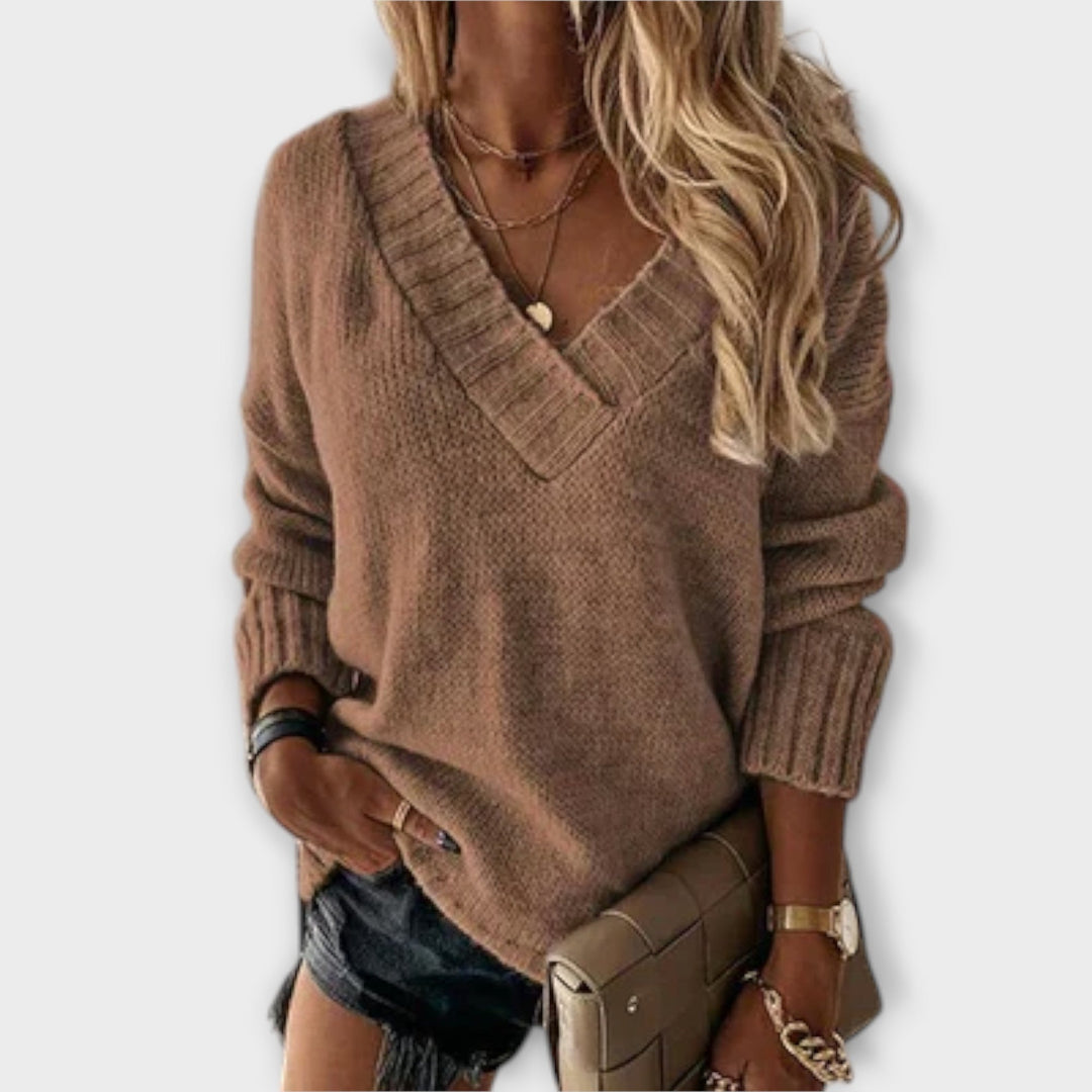 Maya™ Cozy V-Neck Sweater