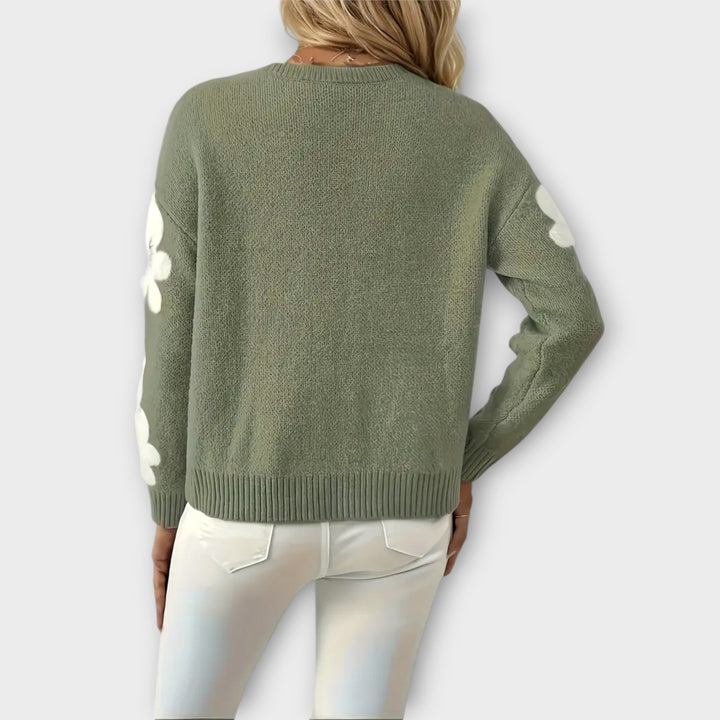 Maya™ - Soft Sweater with Floral Design