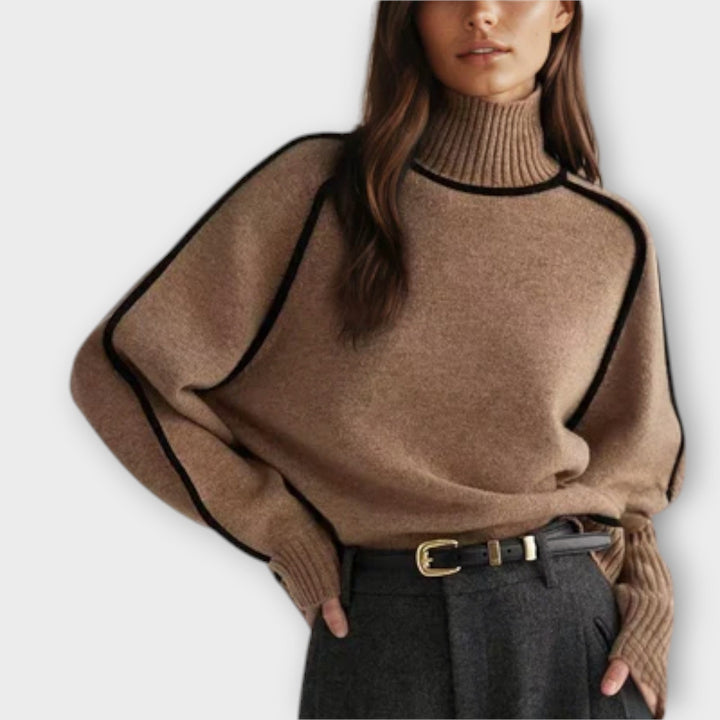 Ava™ - Soft and Elegant High Neck Sweater