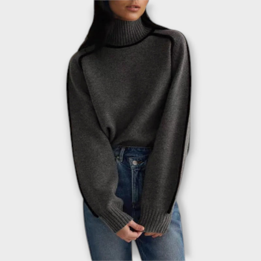 Ava™ - Soft and Elegant High Neck Sweater