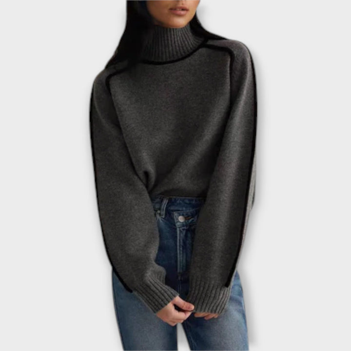 Ava™ - Soft and Elegant High Neck Sweater