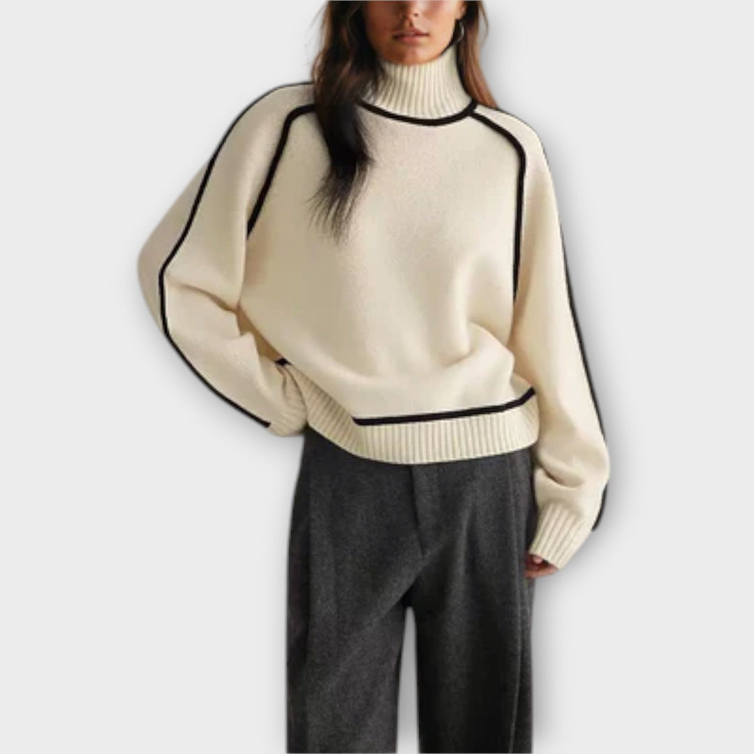 Ava™ - Soft and Elegant High Neck Sweater