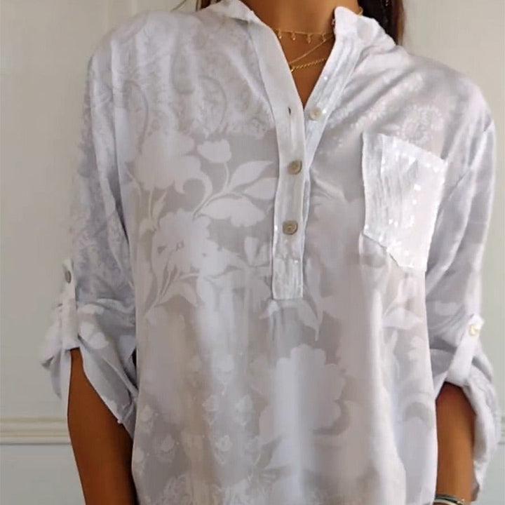 Thalina - Embellished Pocket Blouse